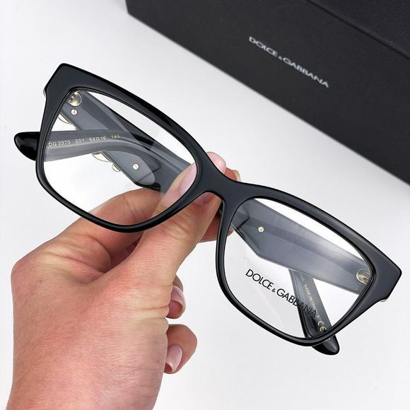 D&G DG3370 501 Eyeglasses Black Square Women - Picture 3 of 12